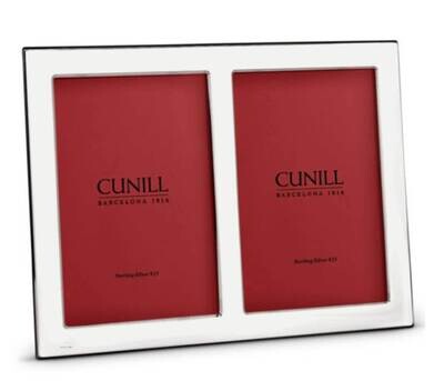 Cunill America Tiffany Plain Double 2x3 Inch Picture Frame .925 Sterling Silver 8123, MPN: 8123