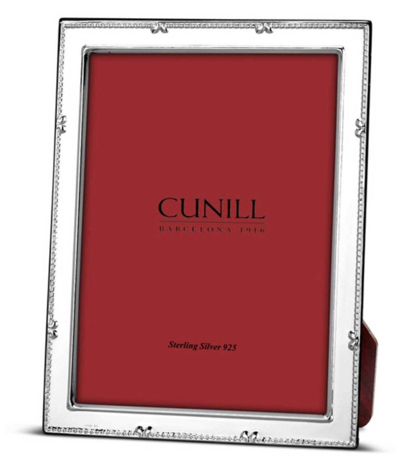 Cunill Beaded Ribbon 4x6 Inch Picture Frame .925 Sterling Silver 10579