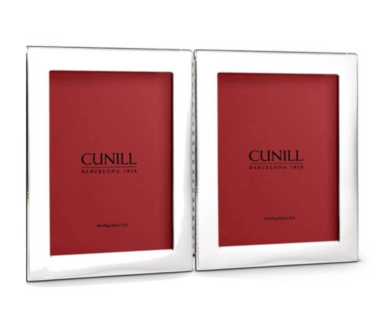 Cunill America Plain Double 4x6 Inch Hinged Picture Frame Silverplated 55546D, MPN: 55546D