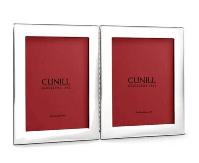 Cunill America Plain Double 4x6 Inch Hinged Picture Frame Silverplated 55546D, MPN: 55546D