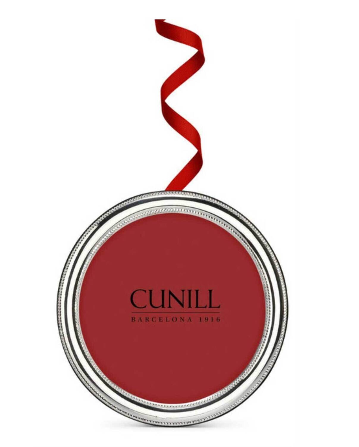 Cunill America Bead 2.5 Inch Round Ornament Picture Frame 2 Backs Included .925 Sterling Silver 808…