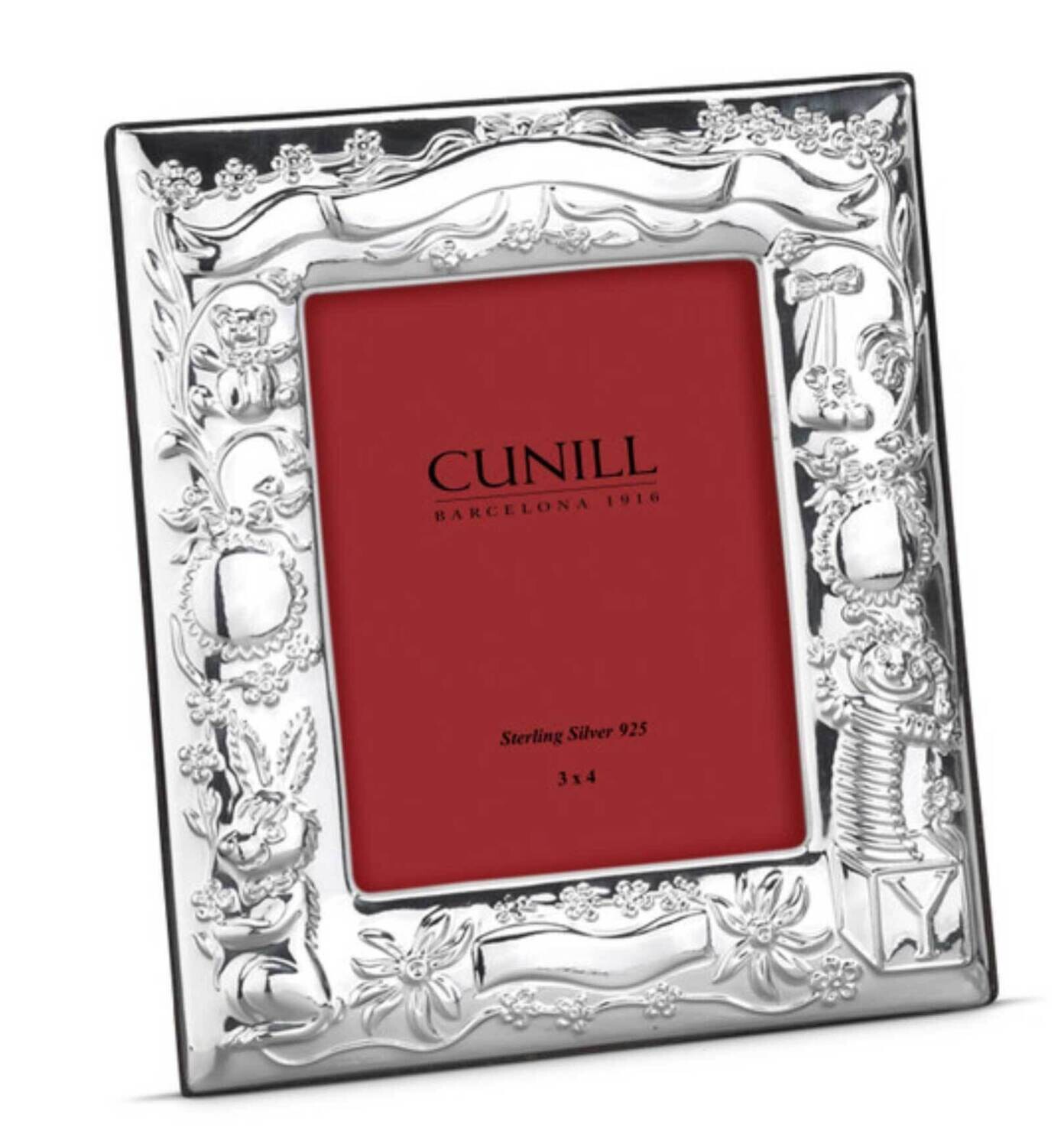 Cunill America Jack in the Box Birth Record 3x4 Picture Frame .925 Sterling Silver 31634, MPN: 31634