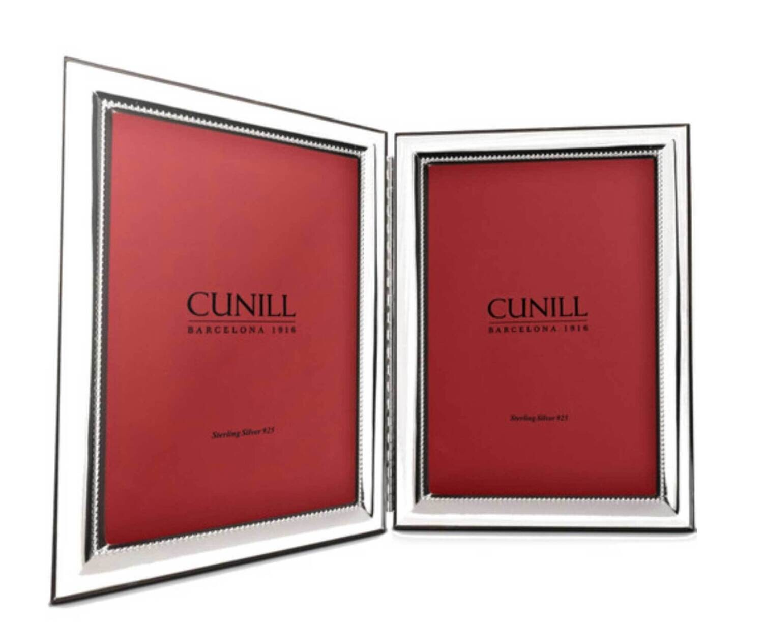 Cunill America Isabella Hinged Double 5x7 Inch Picture Frame .925 Sterling Silver 80557D, MPN: 8055…
