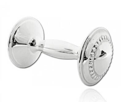 Cunill America Classic Bead Barbell Rattle .925 Sterling Silver 205001, MPN: 205001
