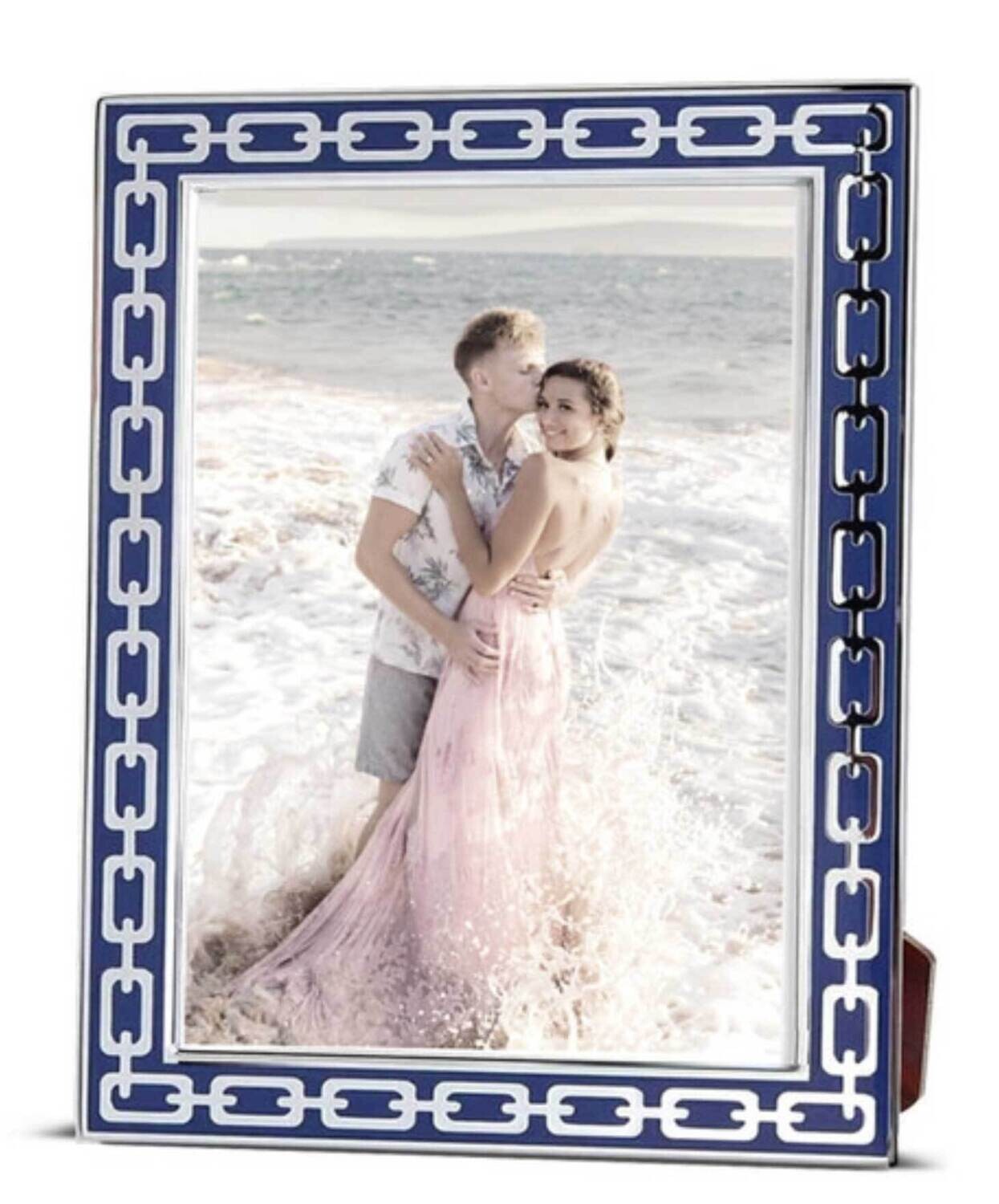 Cunill Links 8x10 Inch Picture Frame Blue Silverplated & Enamel 42479B