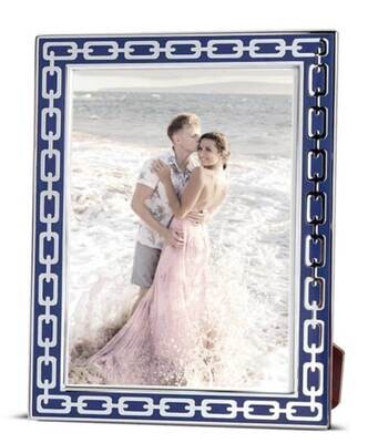 Cunill America Links 8x10 Inch Picture Frame Blue Silverplated &amp; Enamel 42479B, MPN: 42479B