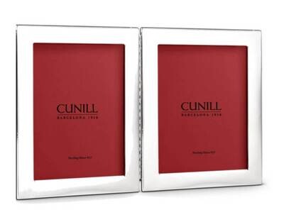 Cunill America Tiffany Plain Hinged Double 4x6 Inch Picture Frame .925 Sterling Silver 242500D, MPN…