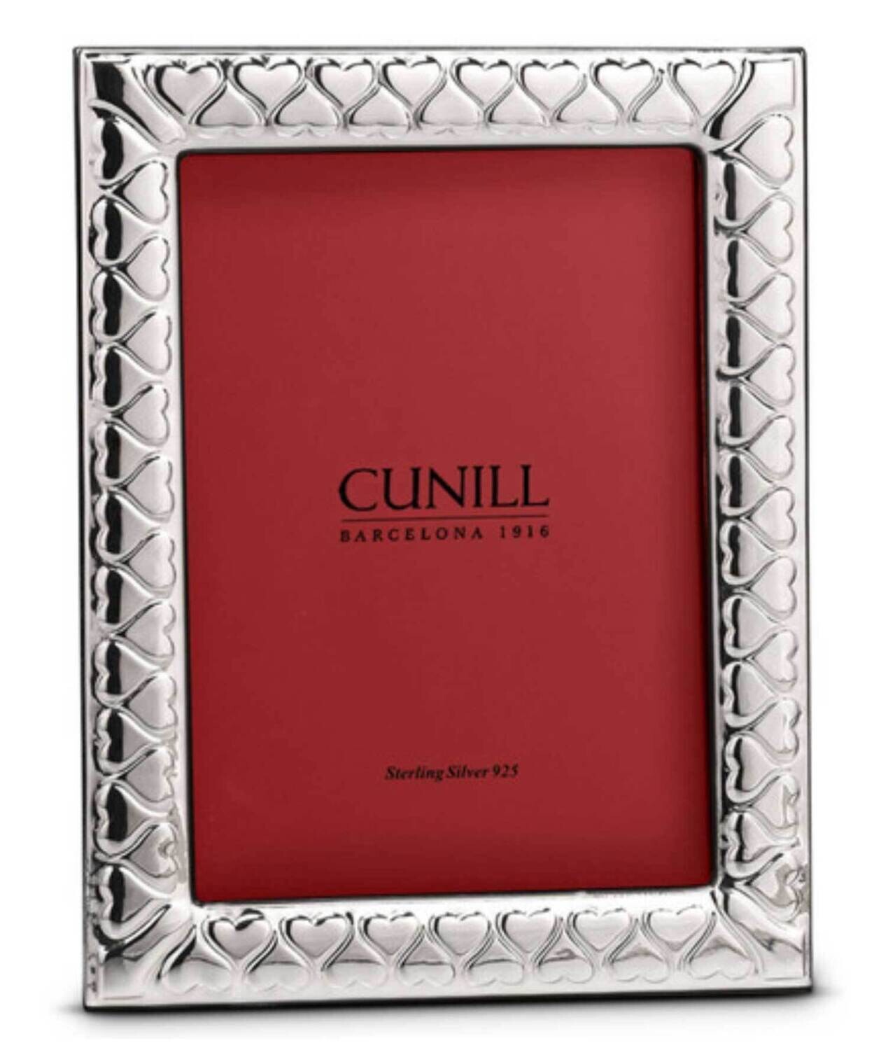 Cunill Hearts 4x6 Inch Picture Frame .925 Sterling Silver 90346
