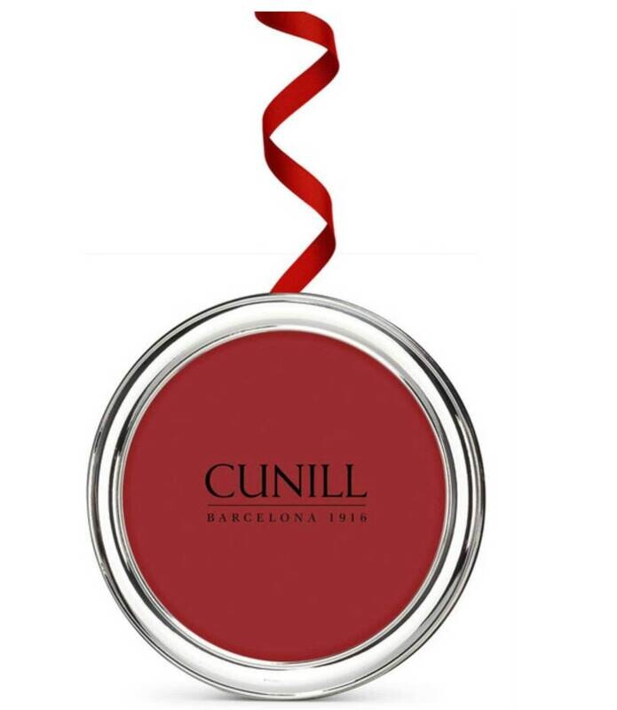 Cunill Plain 2.5 Inch Round Ornament Picture Frame 2 Backs Included .925 Sterling Silver 80925O