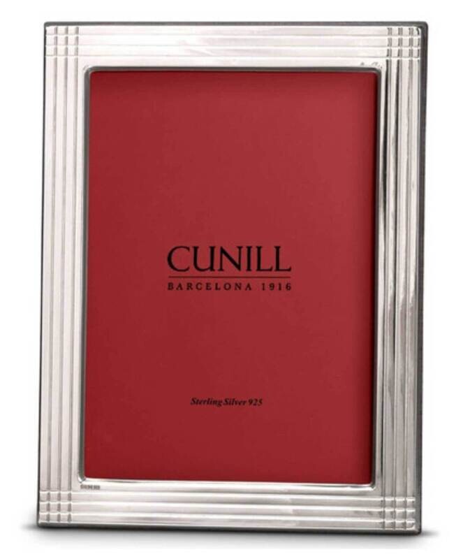 Cunill Pinstripe 5x7 Inch Picture Frame .925 Sterling Silver 83757