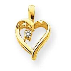 VS Diamond Heart Pendant 14k Gold XH5VS, MPN: XH5VS, 883957995205