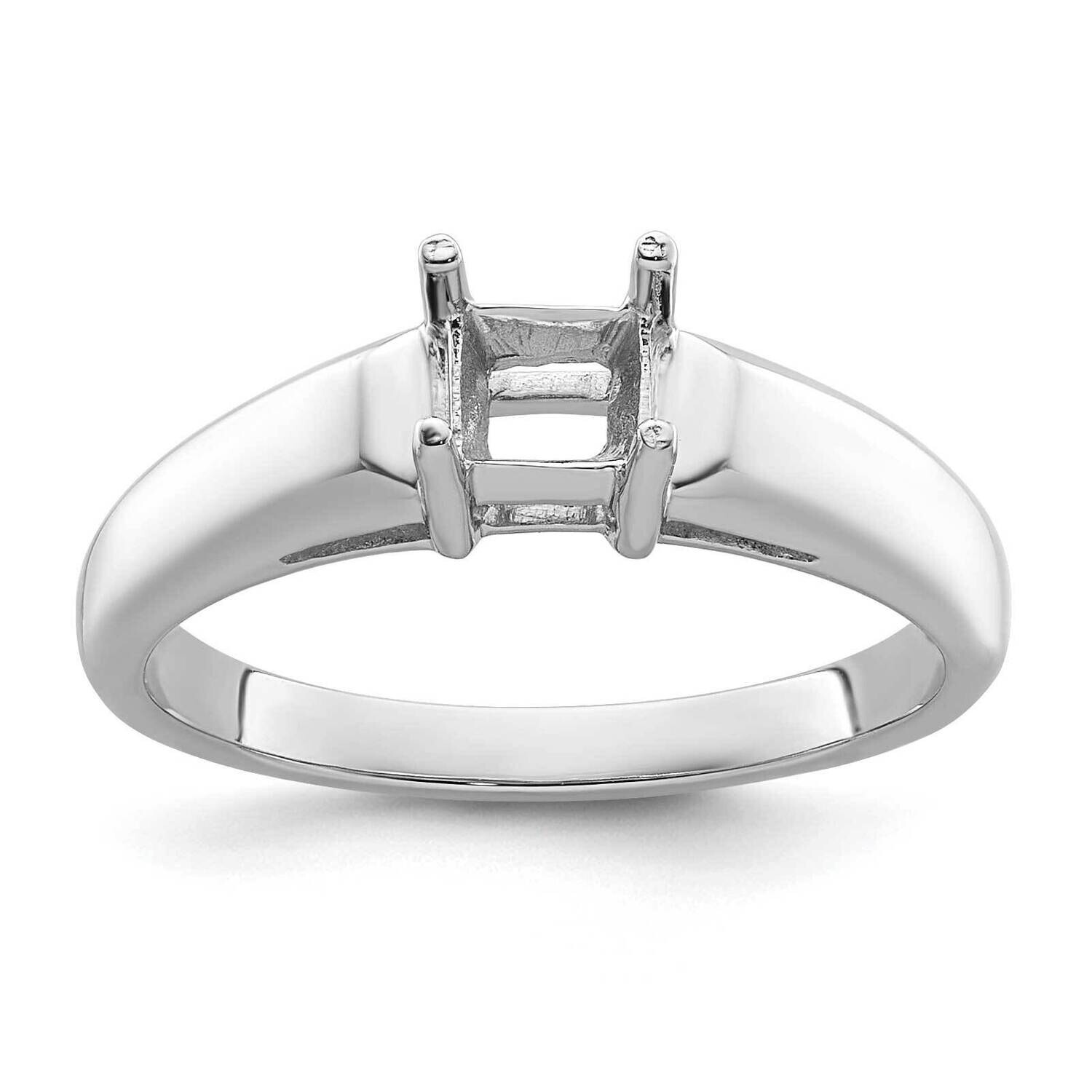 Gemstone Ring Mounting 14k White Gold Y4780