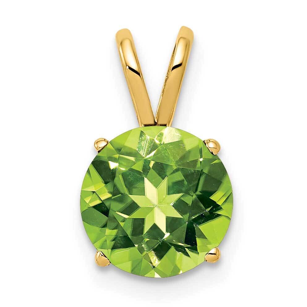 8mm Peridot pendant 14k Gold XP418PE, MPN: XP418PE, 883957229478