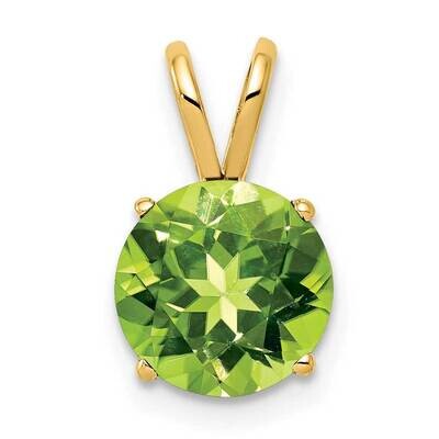 8mm Peridot pendant 14k Gold XP418PE, MPN: XP418PE, 883957229478
