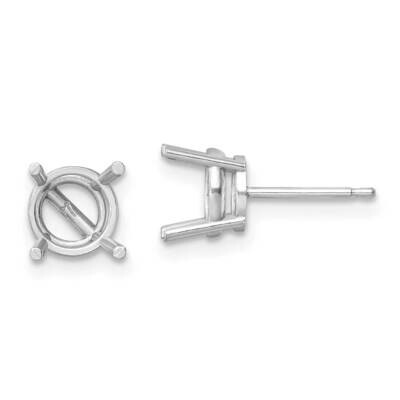 7mm Round Earring Mounting 14k White Gold XE74W, MPN: XE74W, 191101835223