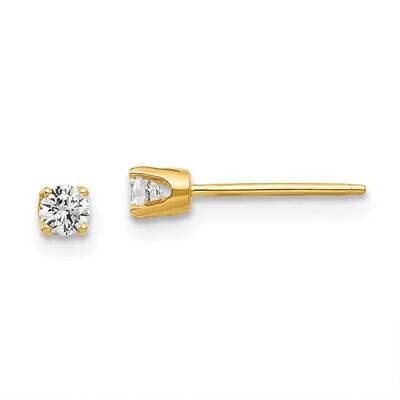 2.75mm Synthetic Diamond stud earrings 14k Gold XD2CZ, MPN: XD2CZ, 883957088327