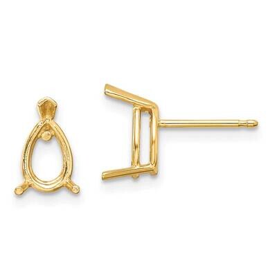7x5 Pear Earring Mountings 14k Gold XE80, MPN: XE80, 191101835377