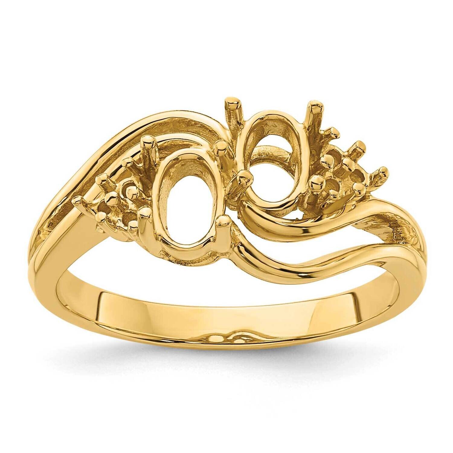 Diamond & Gemstone Ring Mounting 14k Gold Y4617