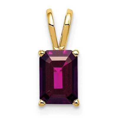 Rhodolite Garnet pendant 14k Gold 7x5mm Emerald Cut XP420RG, MPN: XP420RG, 883957207131