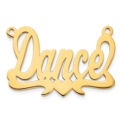 0.013 Gauge Polished Nameplate with Heart Pendant 10k Gold 10XNA133Y, MPN: 10XNA133Y, 883957586038