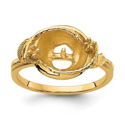 7.5mm Cultured Pearl &amp; .02ct. Diamond Ring Mounting 14k Gold Y4382, MPN: Y4382,