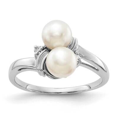 5.5mm Cultured Pearl Diamond ring 14k White Gold Y4371PL/AA, MPN: Y4371PL/AA, 191101198168