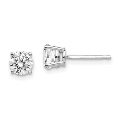 5mm CZ Diamond Earrings 14k White Gold XE72WCZ Diamond, MPN: XE72WCZ, 883957097442