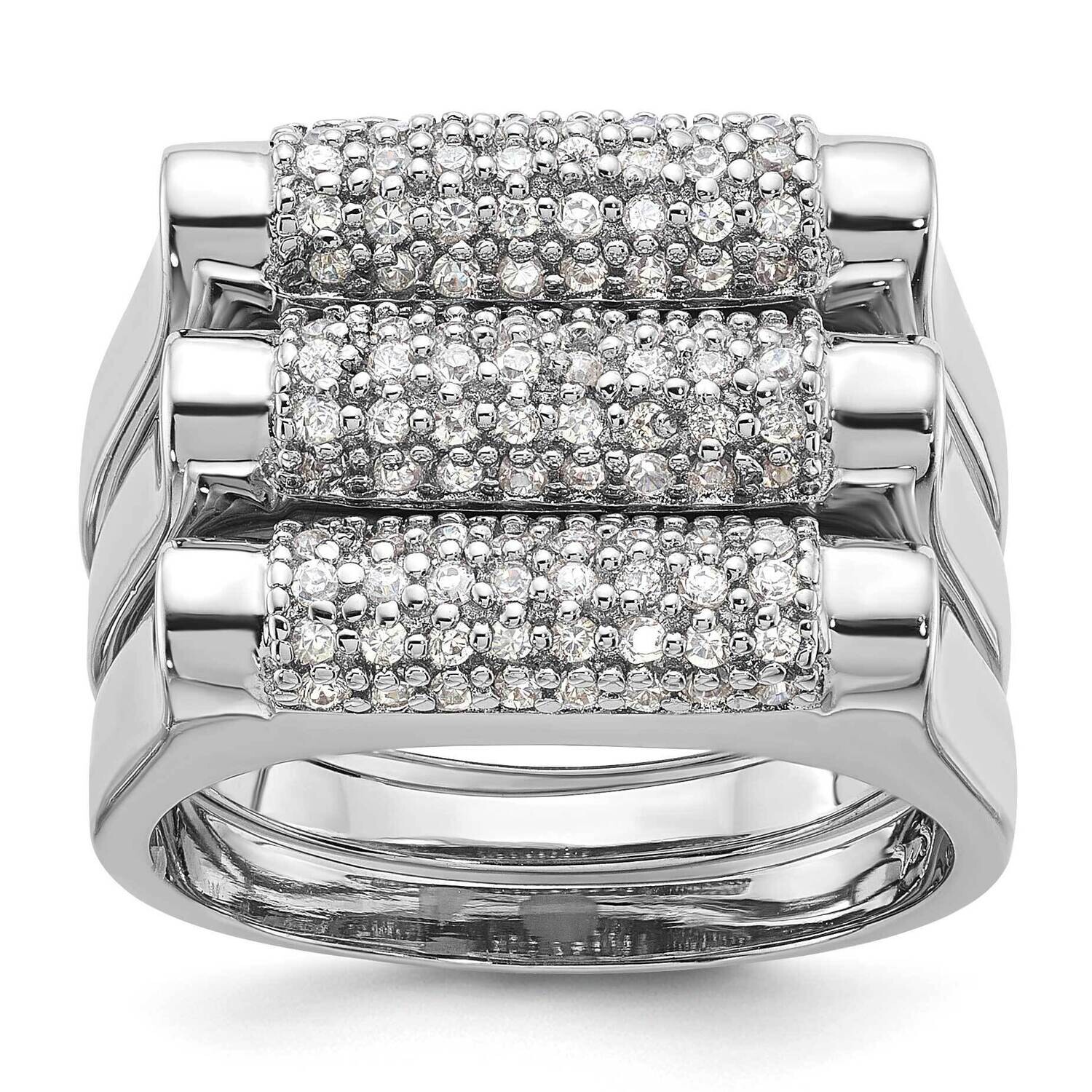 Stackable CZ Ring Sterling Silver QR1361-7