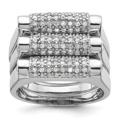 Stackable CZ Ring Sterling Silver QR1361-7