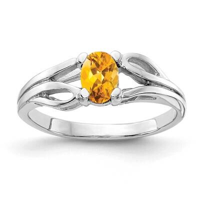 Citrine Ring 14k white Gold 6x4mm Oval Y2097CI, MPN: Y2097CI, 883957707105