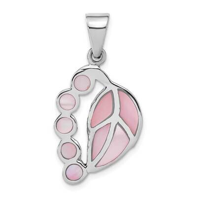 Pink Shell Pendant Sterling Silver QP580
