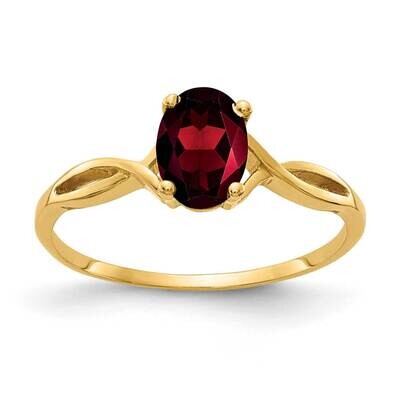 Garnet Ring 14k Gold 7x5mm Oval Y2197GA, MPN: Y2197GA, 883957542485