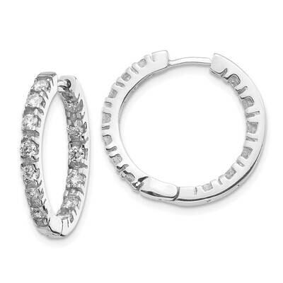 Hinged Hoop Earrings 14k White Gold Diamond Quality: AA XE866WAA, MPN: XE866WAA, 883957106199