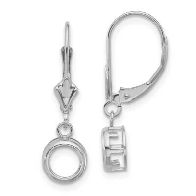 6mm Round Leverback Mounting 14k White Gold XLB101W, MPN: XLB101W, 191101835780