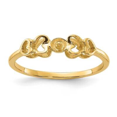 Cultured Pearl Ring Mounting 14k Gold Polished Y1869, MPN: Y1869,