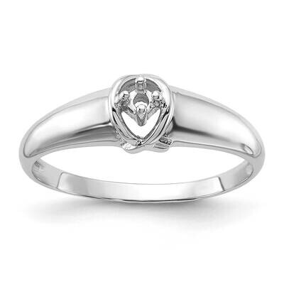 Polished .03ct. Diamond Ring Mounting 14k White Gold Y1686, MPN: Y1686,