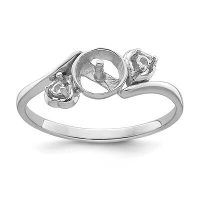 7mm Cultured Pearl &amp; .05ct. Diamond Ring Mounting 14k White Gold Y4393, MPN: Y4393,