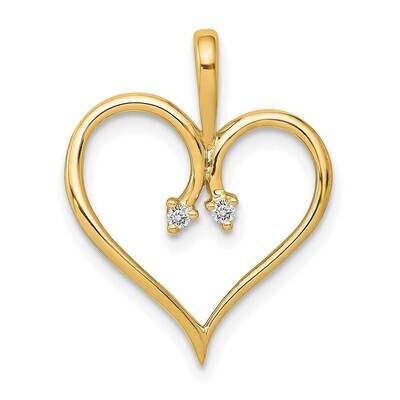 Diamond Heart Pendant 14k Gold XH24AA, MPN: XH24AA, 883957113425