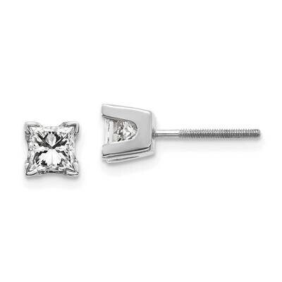 Complete Princess Cut Diamond Earrings 14k White Gold XWAP6AA, MPN: XWAP6AA, 883957228518