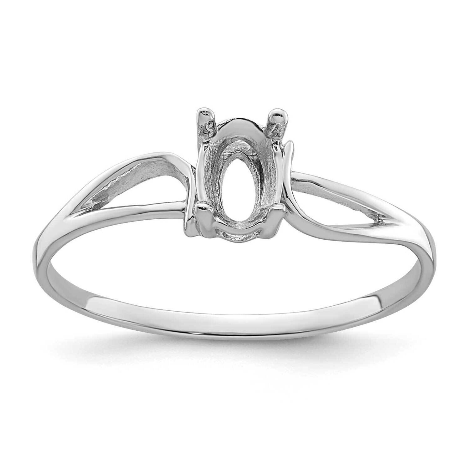 Gemstone Ring Mounting 14k White Gold Y4649