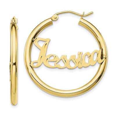 Polished Tube Earrings Satin Diamond-cut 10k Gold 10XNA272Y, MPN: 10XNA272Y, 191101093111