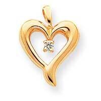 A Diamond Heart Pendant 14k Gold XP570A