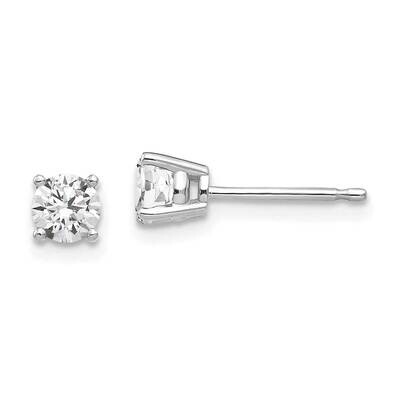 4mm CZ Diamond Earrings 14k White Gold XE71WCZ Diamond, MPN: XE71WCZ, 883957097138