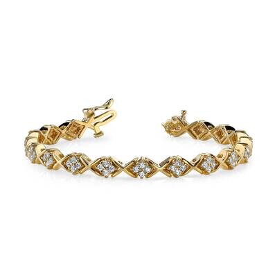 1.9mm Diamond Tennis Bracelet Mounting 14k Gold X834, MPN: X834, 883957196022