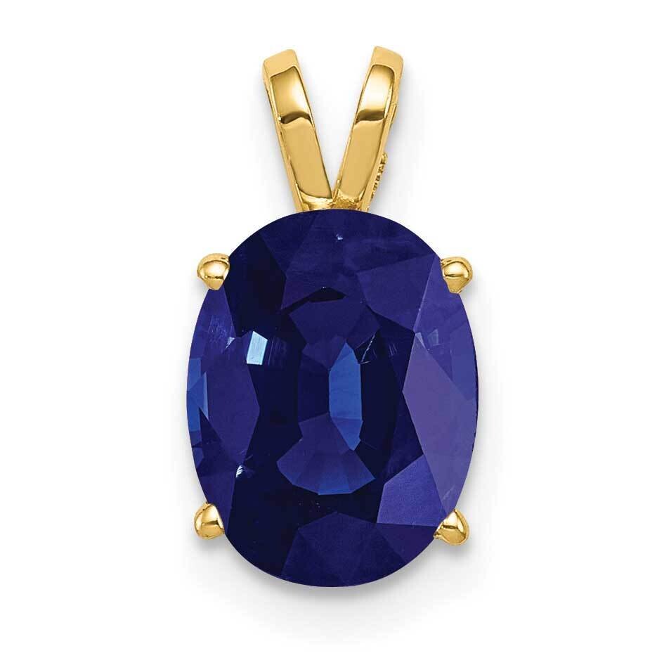 9x7mm Oval Sapphire pendant 14k Gold XP424S, MPN: XP424S, 883957209036