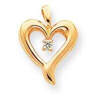 Diamond Heart Pendant 14k Gold XP570AA, MPN: XP570AA, 883957210469