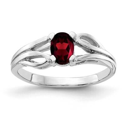 Garnet Ring 14k white Gold 6x4mm Oval Y2097GA, MPN: Y2097GA, 883957708249