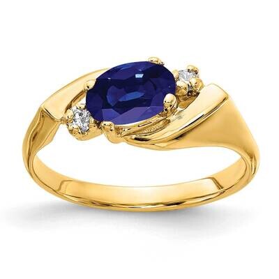 Sapphire Diamond Ring 14k Gold 7x5mm Oval Y2260S/A, MPN: Y2260S/A, 883957612997