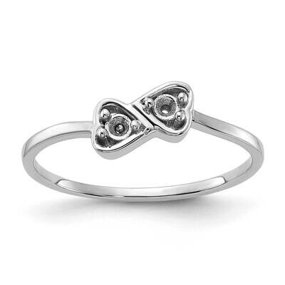 Polished Heart Ring Mounting 14k White Gold Y1793, MPN: Y1793,