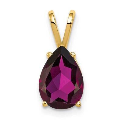 10x7mm Pear Rhodolite Garnet pendant 14k Gold XP427RG, MPN: XP427RG, 883957239927